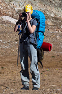 Фотосъёмка с рюкзаком за спиной